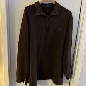 Ralph Lauren Brown Quarter Zip XLT